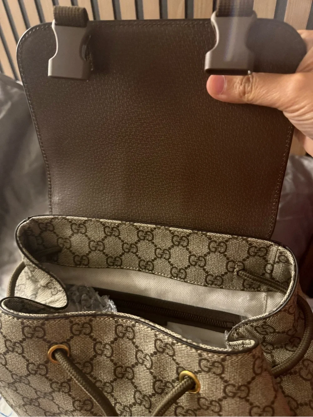 Gucci backpack beige